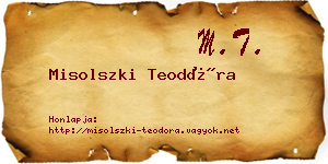 Misolszki Teodóra névjegykártya